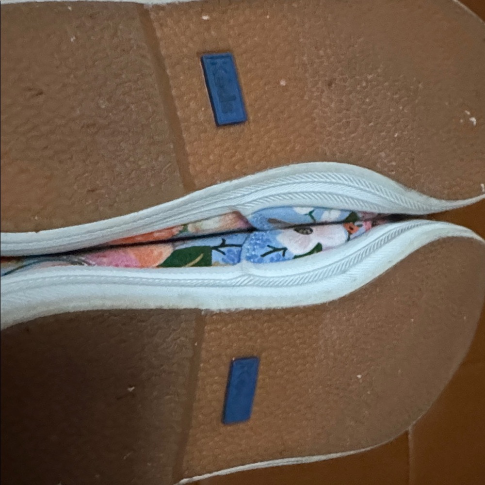Keds Rifle Paper Company Floral Canvas Sneakers with Blue and gold Accents - Picture 8 of 8